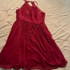 Azazie burgundy bridesmaid dress